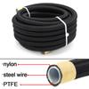 Free Shipping 10/20 FEET 3m/6m AN6 AN8 AN10 PTFE Oil Fuel Hose NYLON Braided Inside PTFE