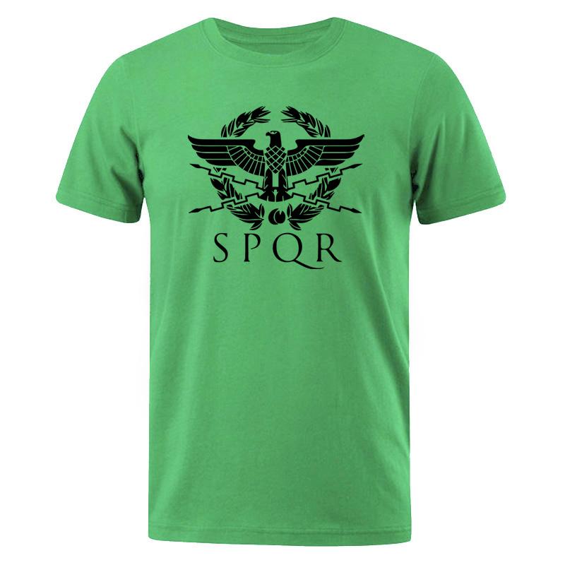 Pánská trička SPQR Římský gladiátor Císařský zlatý orel Letní tričko Pánské Harajuku Punk Rock tričko Ležérní topy Trička