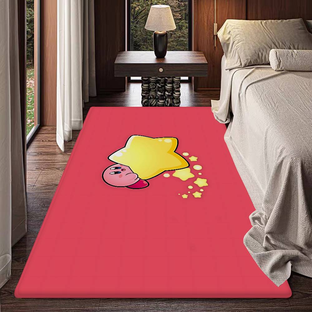 Hot Lovely K-Kirbies Animation Floor Mat Cheaper Anti-slip Modern Living Room Balcony Printed Bedside Mats