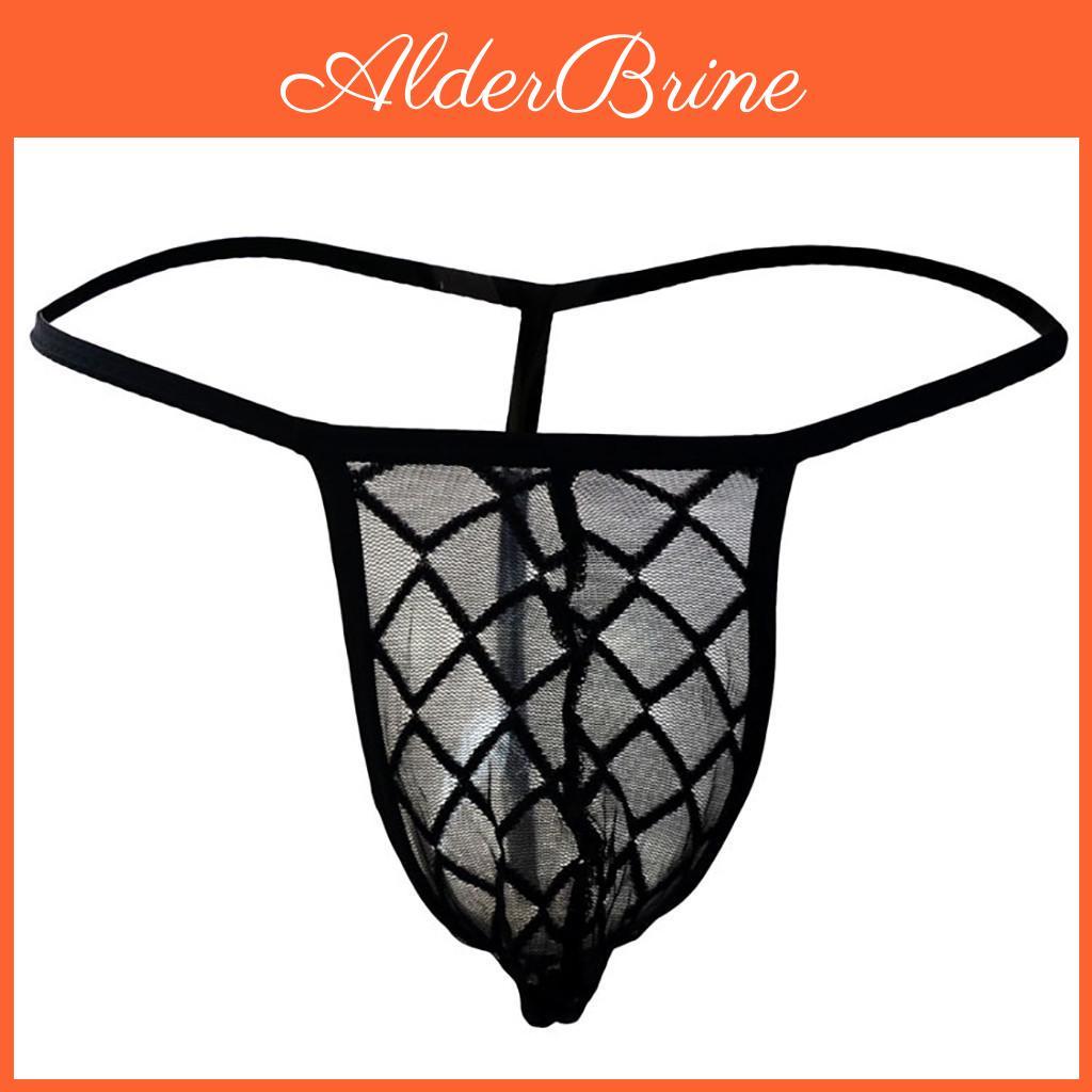Underwear Lingerie Brisand Mens Sexy Lace Mesh Gstring Thongs Panties Briefs