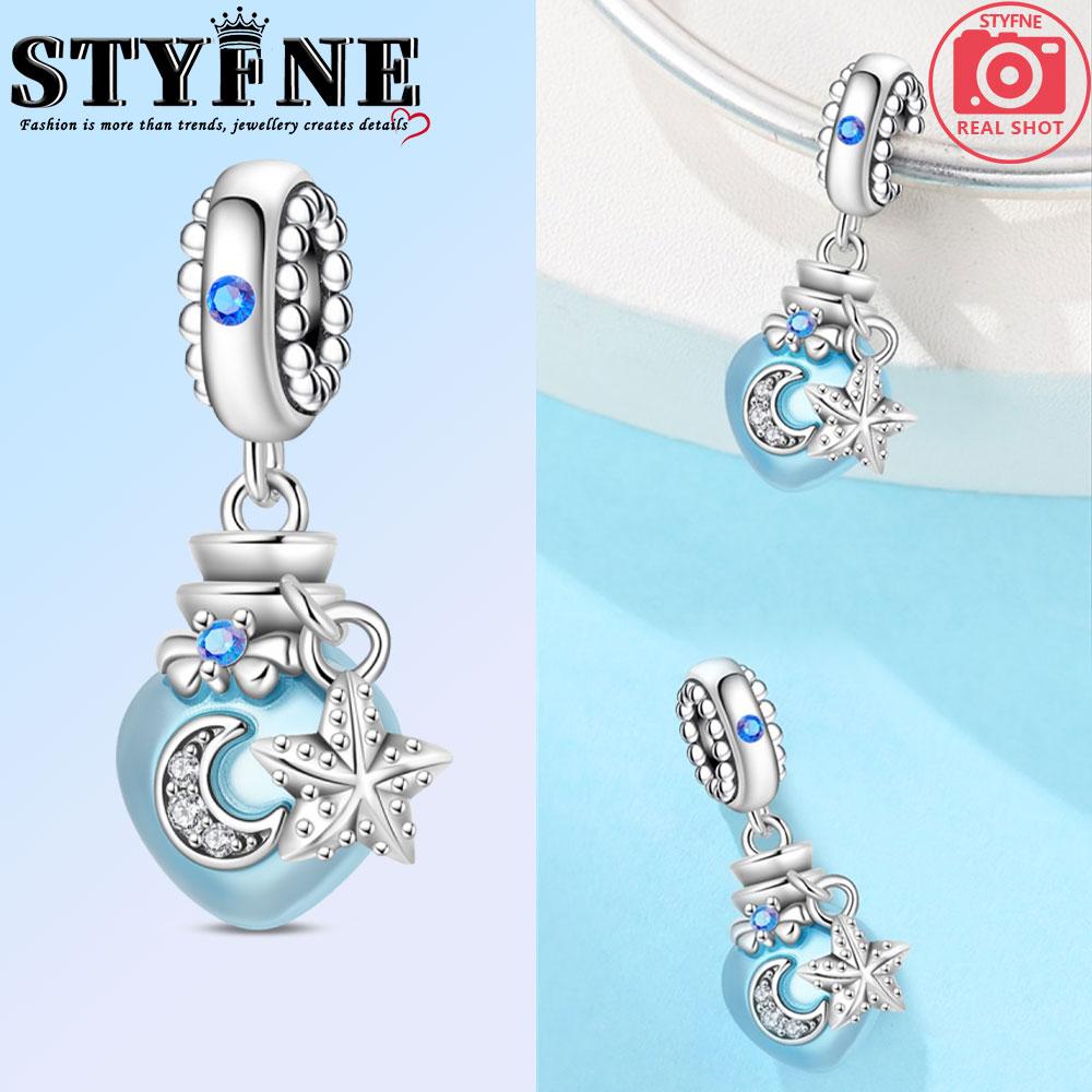 Princess Style Copper Color Wishing Bottle Birthday Present Charms Beads Fit Original Bracelets Necklace Fine Diy Jewelry