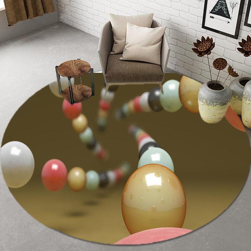 2023 new living room round carpet round chair mat door mat children bedroom living room home decoration round floor mat