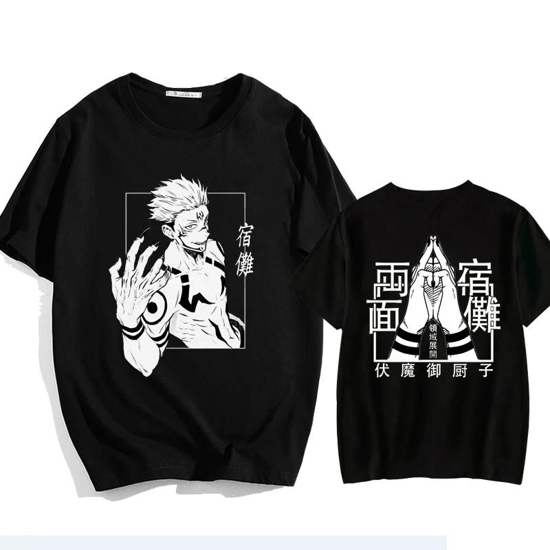 Anime Printed T-shirt Unisex Casual Loose Cool Y2k T-shirt Anime Clothes