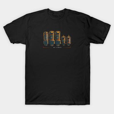 Men Black Print T-shirt Legendary 5E3 Guitar Amp No-Cut Transfer Paper Print Cotton Tshirt