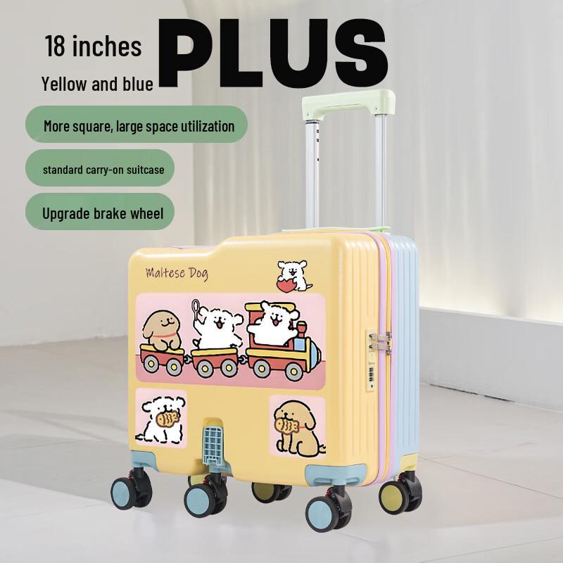 Douxiaozhu Children s Ride-On Spinner Suitcase 18 inches