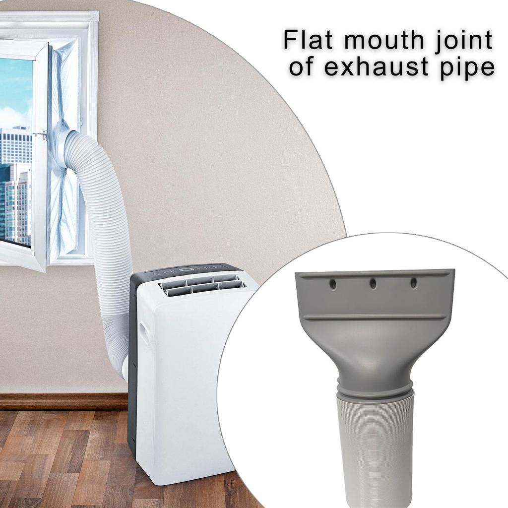 Vent Hose Air Conditioning Exhaust Pipe Flat Adapter for Portable Air Conditioning Units ABS Texture Easy Installation