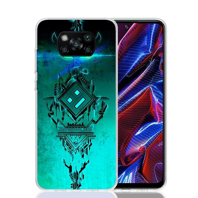 Geometry Dash Game Case Phone Cover for Xiaomi Redmi Note 10 9 9S 8 8T 7 5 Pro Mi 12T 11T 10T 9T 12 11 Lite A3 A2 Trend Fundas M