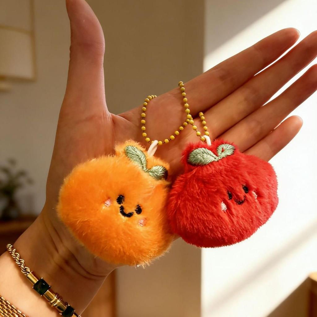 Year of the Horse Plush Ornaments: Festive Hanging Charms with Cute Horses, Fruits, and Fu Lu Dolls.
