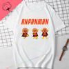 Cute Anpanman Cartoon Tee Unisex Double Sided Graphic TShirt for Men Women Kids Harajuku Style Oversized Cotton Top