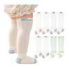 [Buffydeer] Baby High Socks, Summer Mosquito Repellent Socks, Baby Mesh Knee High Socks, Set of 4, Girls, Formal Socks, Breathable, Sunscreen, Cotton