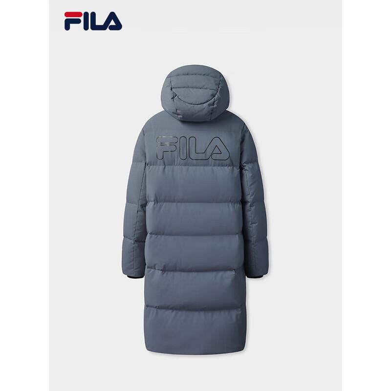 FILA Unisex Long Hooded Down Jacket