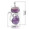 Pink Purple Stone Pendant Cute Shape Cat Jewelry Necklaces Daily Wear Cat Necklaces  Pet Lovers