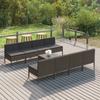 Day and Night - Day and Night Garden Furniture Set 9 Pieces and Gray Synthetic Rattan Cushions