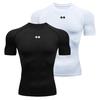 Muscleguys Camiseta de Compresión Hombre Verano Camiseta de Running Elástica Secado Rápido Ropa Deportiva Tops Deportivos Camisetas Atléticas para Gimnasio Entrenamiento Hombres