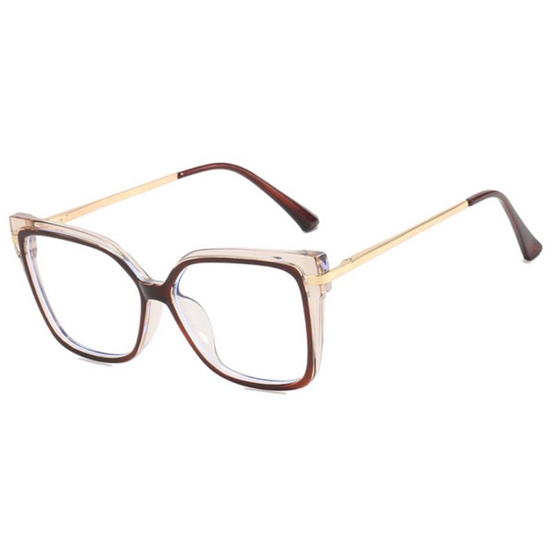 Ladies Square Flat-Top Glasses Frame Myopia Prescription Frame Optical Eyewear Ladies Square Flat Light Glasses