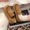 Fashion Flats Autumn New Round Toe Deep Mouth Suede Soft Sole Anti-slip Wear-resistant Single Shoes