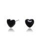Scaletto 1164 Black Heart Earrings