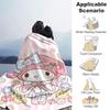 1pc My Melody's Floral Fantasy Blanket, Cartoon Home Decor Gift, Living Room, Travel, Camping, Car Blankets, Beach, Office Naps, Soft Warm Throw Blank