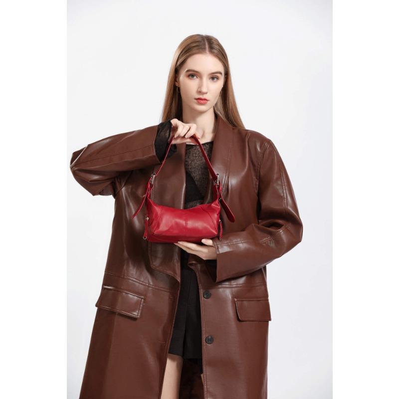 

New Women s Bag Fashion One Shoulder Portable Underarm Bag бордовий