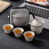 Light Luxury Ru Kiln Open Travel Tea Set Outdoor Portable One Pot Three Cups High-end Business Practical