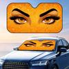 Vibrant Eyes Sparkling Beauty Sun Visor Car Front Windshield Sun Shade Foldable Reflective UV Protection Heat Insulation Cover