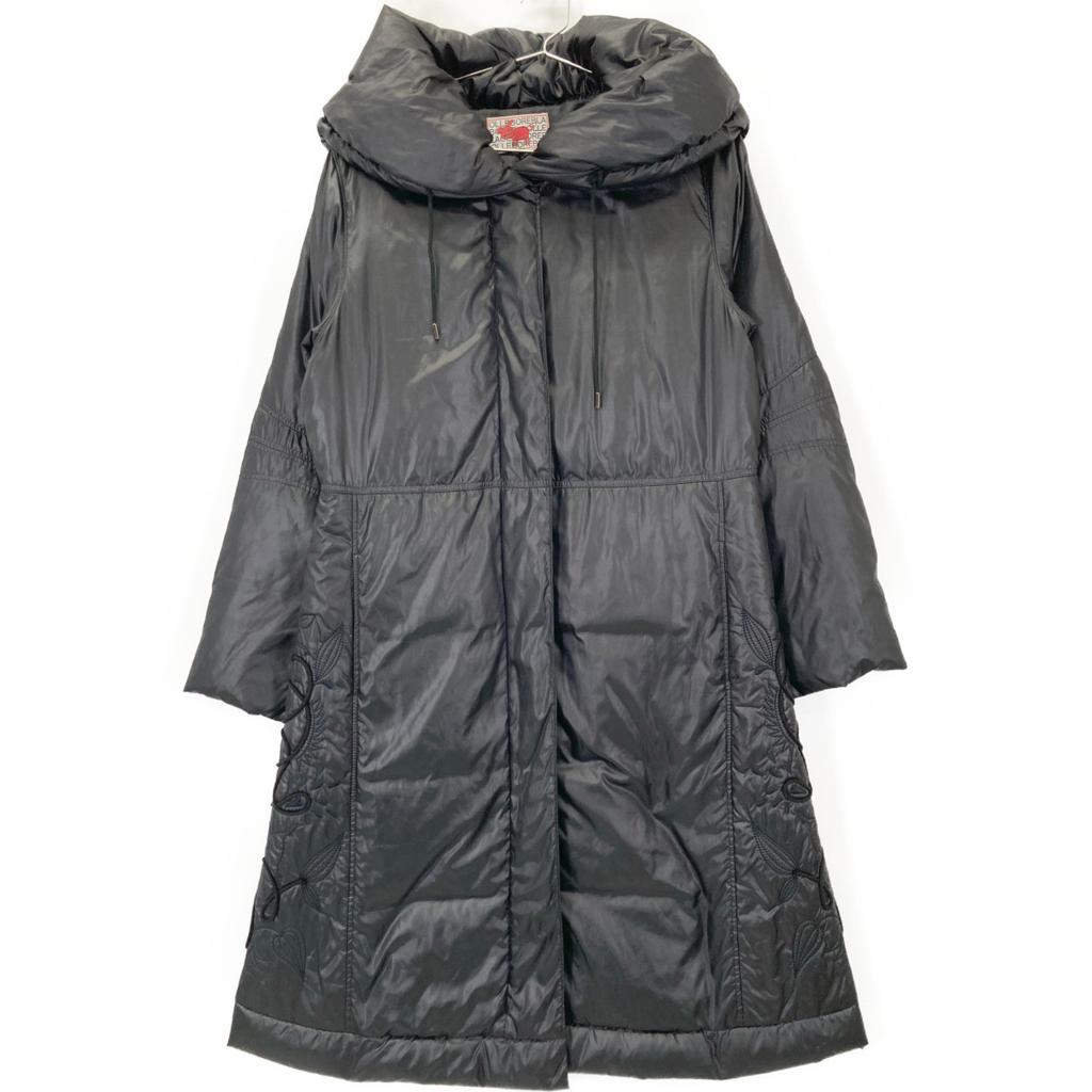 OLLEBOREBLA Black Pig Embroidered Hooded Down Coat Coat Not Written blackUsed