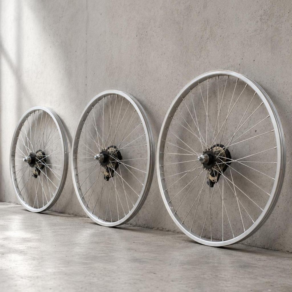 Single Speed Bicycle Rear Wheel Rim 26 Inch Metal Spoke Complete Assembly