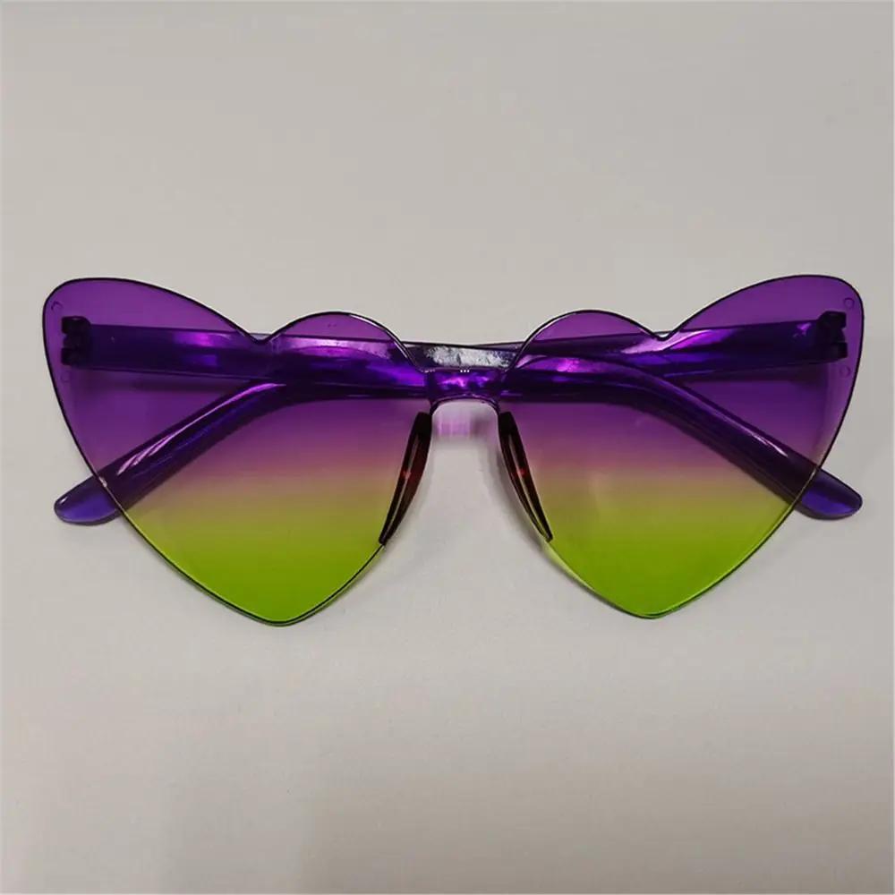 Candy Color Heart-Shaped Sunglasses Colorful Heart Cat Eye Sun Glasses Gradient Lenses Shades Beach Party Glasses For Women Men