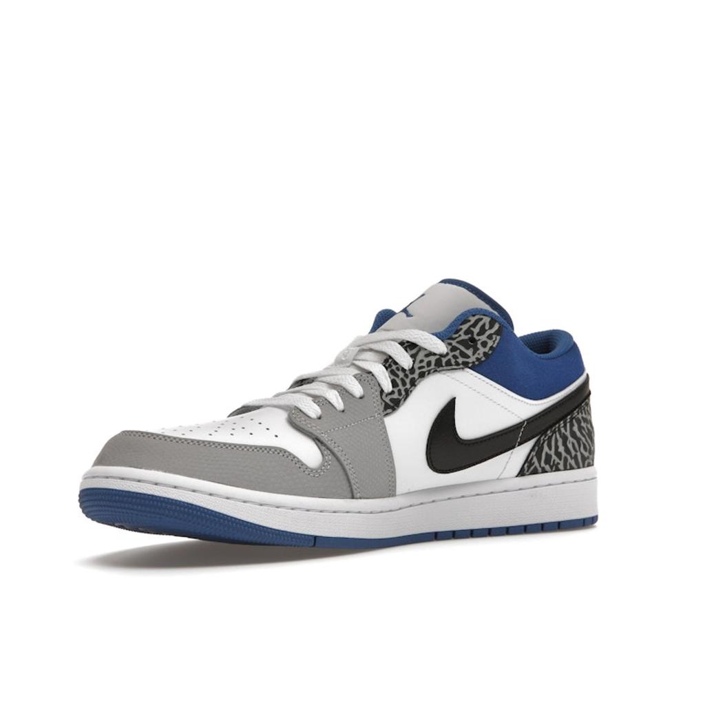 Air Jordan 1 Low SE True Blue Unisex Sneakers White Black Cement-Grey DM1199-140