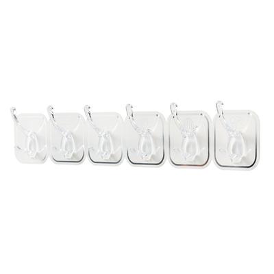 Acrylic Wall Hook Punch Free Self Adhesive Multifunctional Cuttable Wall Hook Rack for Kitchen