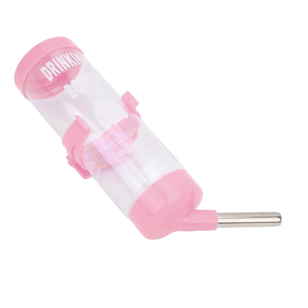 Hamster Water Bottle Dispenser Automatic No Drip Hamster Drinking Fountain for Small AnimalsPink 250ML