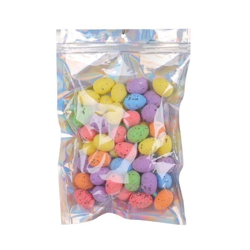 652F 50PCS Colorful Easter Decorations Eggs Multi-Color Foam Eggs for Festive Basket