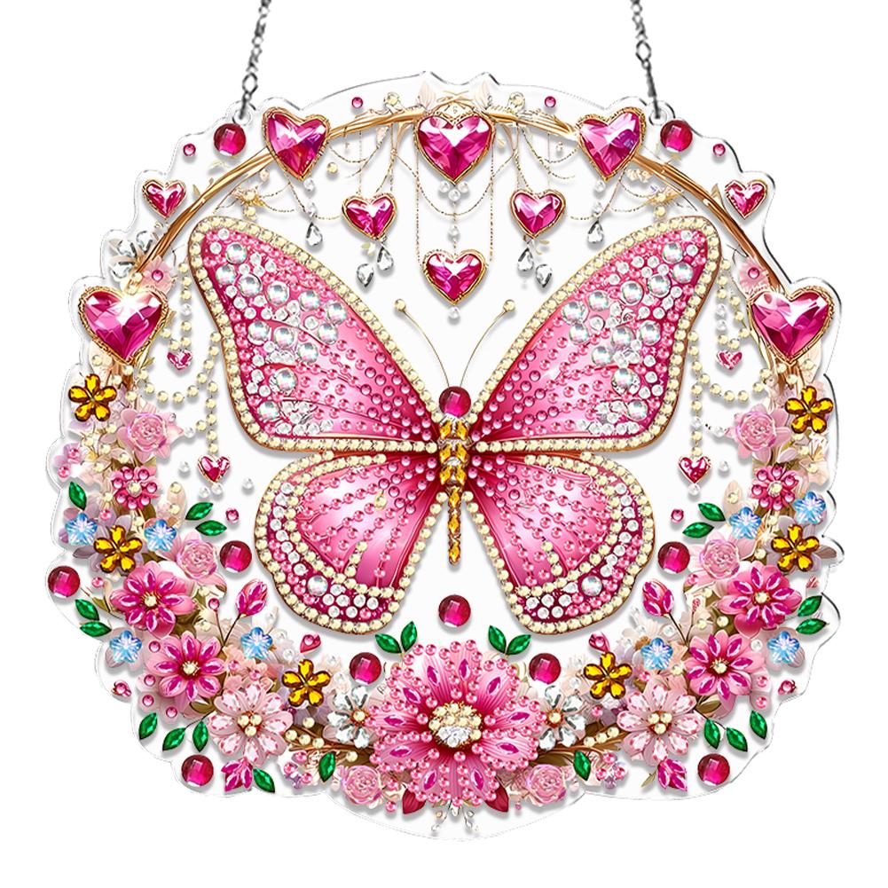 Acryl Spezielle Form Schönes Muster Diamantmalerei Hängeornamente Set Diamantmalerei Hängedekorationen Heimdeko