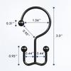 Matte Black Shower Curtain Ring Metal Shower Curtain Ring Double Hook Shower Curtain Ring