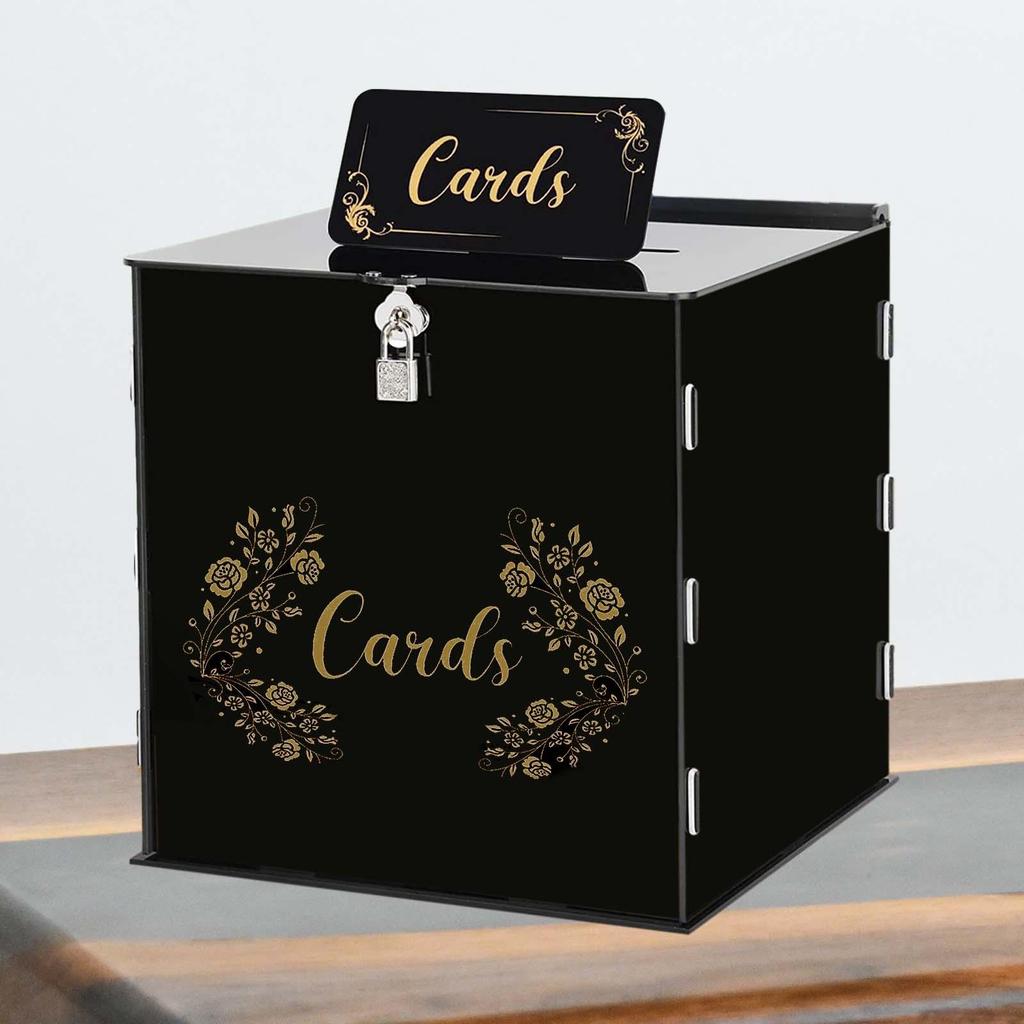 Acrylic Wedding Cards Box Money Gift Holder Box for Celebrations