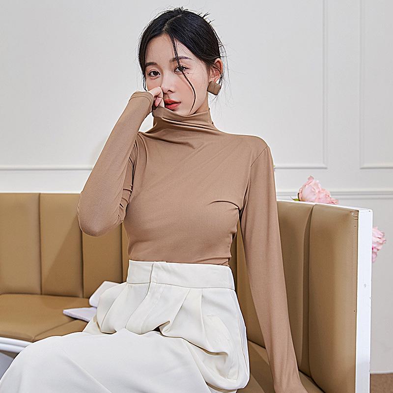 

Women s Slim Fit High Neck Black Long Sleeve Base Layer Shirt One Size (Fits 80-140 kg) хаки