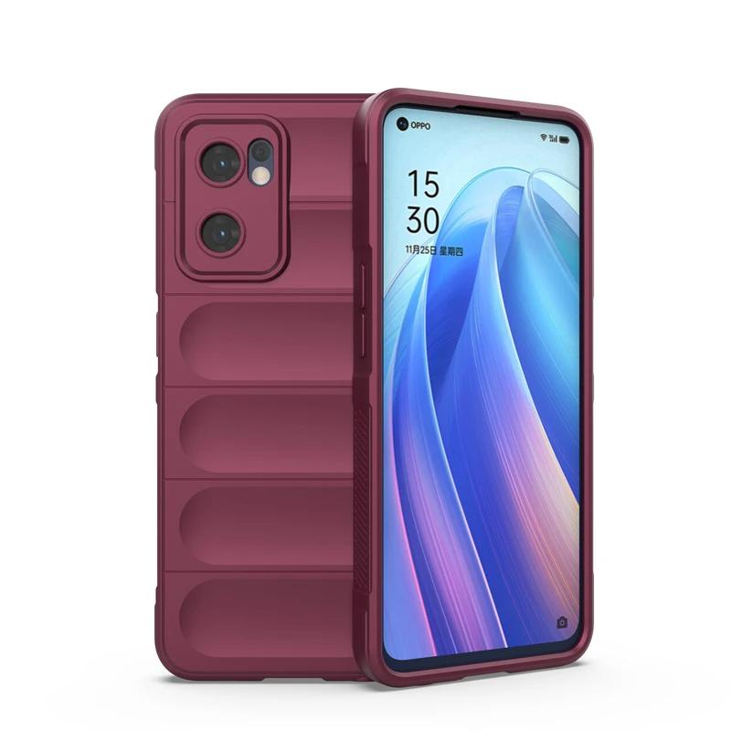 Hülle für OPPO Reno7 Reno 7 Pro 5g Globale Rückseite Telefonhülle Flüssigsilikon Stoßfeste Panzerhüllen Funda Coque