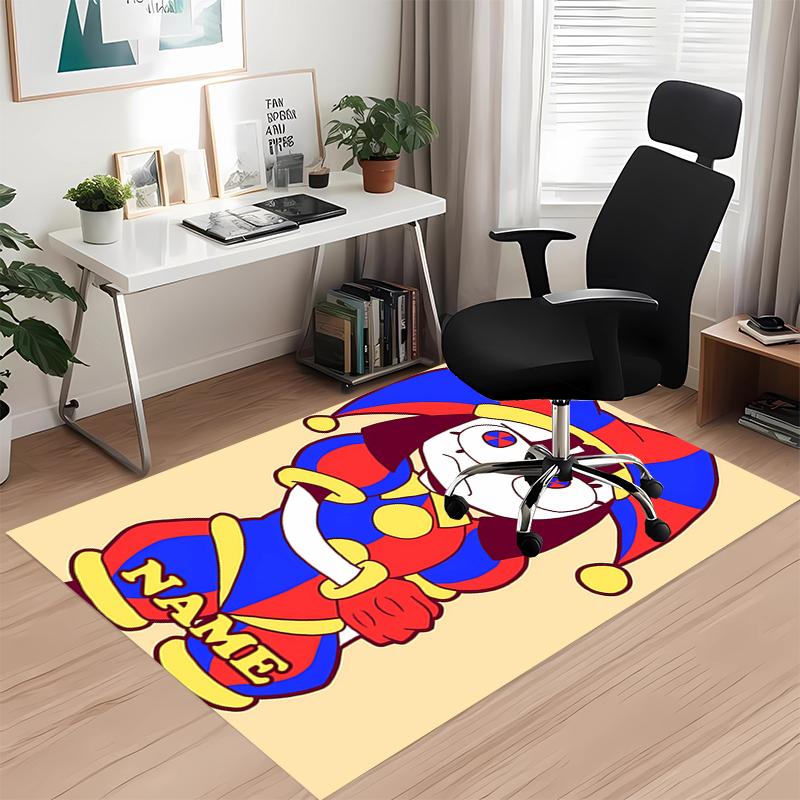 Custom Name The Amazing Digital Circus Printed Carpet, for Office Chair Living Room Bedroom Kitchen Room Decor Gifts.