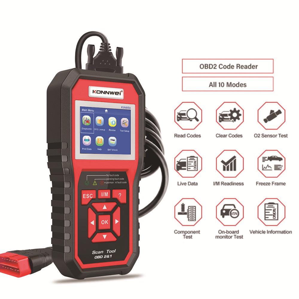 KW850 Car Diagnostic Code Reader and Fault Scanner