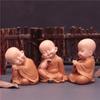 Roztomilé Malé Sošky Mnicha Náboženství Buddha Pryskyřičné Řemesla Stolní Miniatury Ozdoby Doplňky Domácí Dekorace Auto
