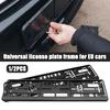 1/2Pcs Car Licence Plate Bracket Black Number Plate Holder EU Standard License Plate Frame Cover Anti-corrosion Auto Accessories License Plate Covers