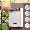 Safe Locking Wall Mounted Mailbox Rainproof Metal Email Suggestion Box  Garden