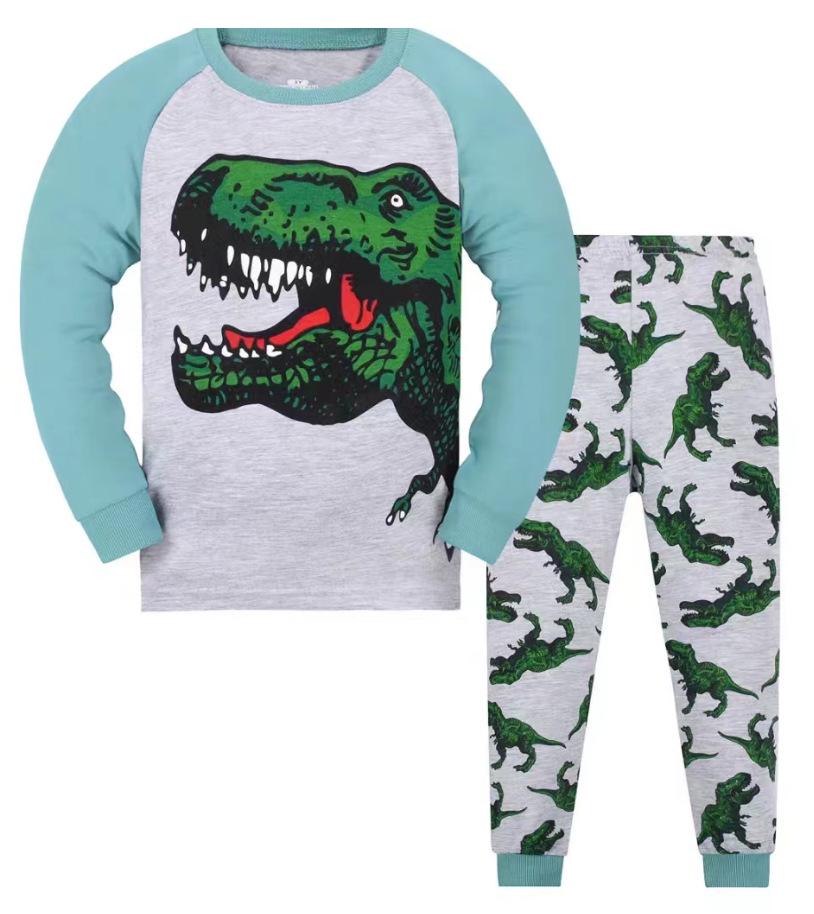 New Kids Dinosaur Cartoon Pajama Set - Children's Homewear