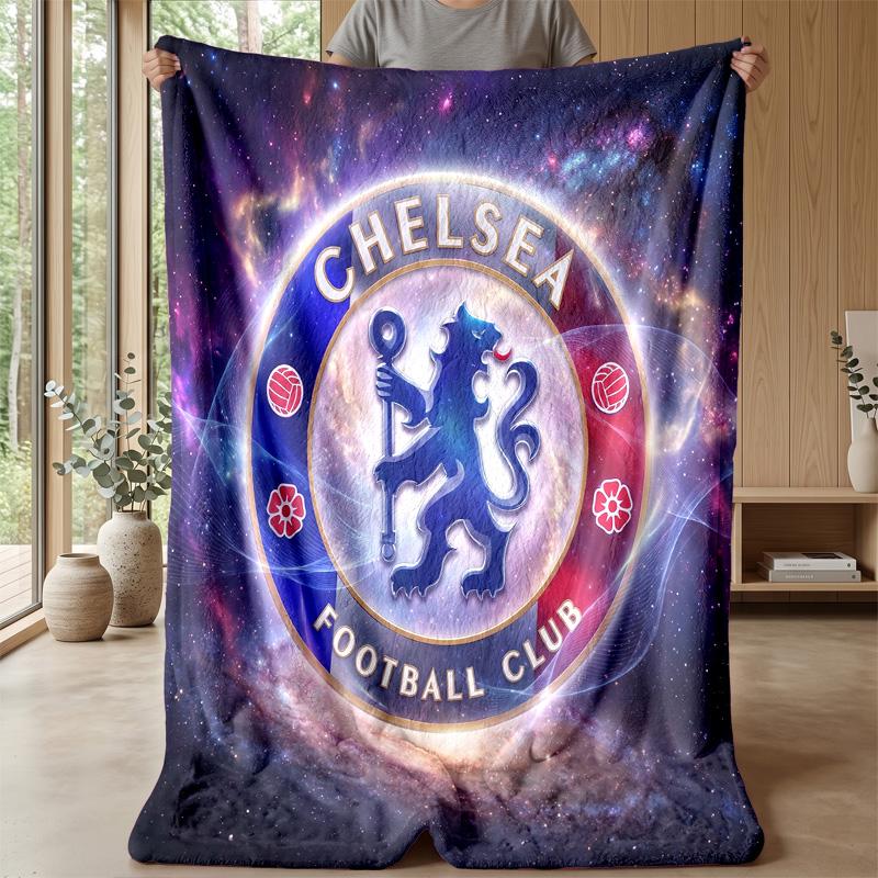 Chelsea FC Theme blanket Soft Flannel Blanket Plush Throw Blanket Cozy Sofa Bed Blanket for Home Decor