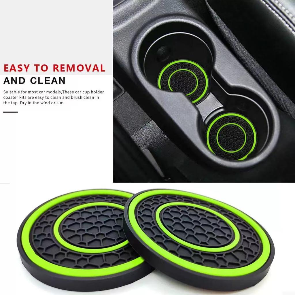 New 2-piece Anti Slip Mat, Car Coaster, Durable Car Cup Holder, Coaster, Universal, Dust-proof Protection for Car Interior