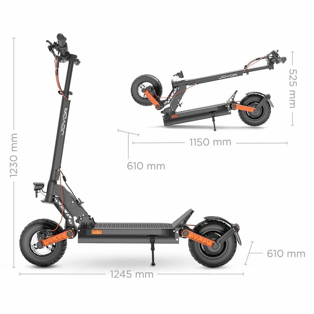 Elsparkcyklar som är lagliga på väg Joyor S5 ABE 500W Motor Topphastighet 20 km/h 48V 13AH Räckvidd 45 km Last 120 kg ABE-certifiering