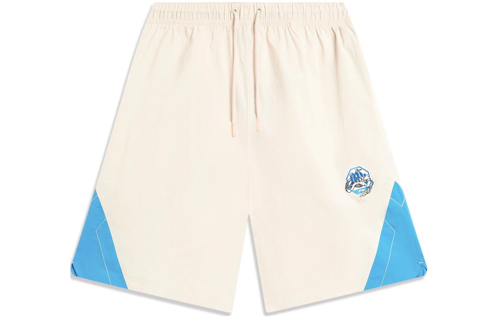 Li Ning BADFIVE Seven Cities Collaboration, Only Chu Has Talent Casual Shorts Men s Sand Gravel Gray AKST833-2 M