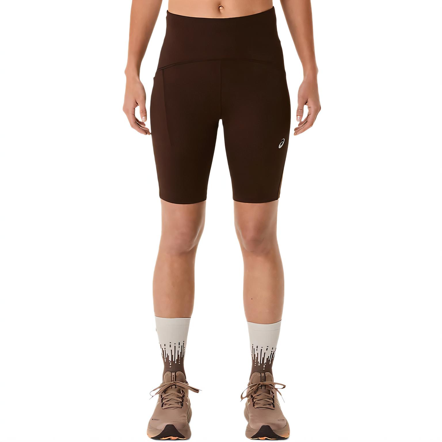 

Asics Road High Waist 8In Sprinter Comfortable Soft Versatile Fitted High Waist Sports Shorts Women shorts Brown 2012C967-200 XL