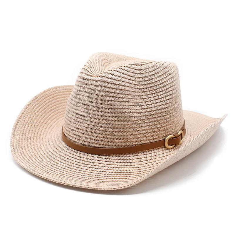 Western Cowboy Hat British Jazz Lady Big Eaves Mountaineering Hat Summer Knitted Cool Hat Internet Celebrity