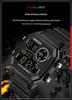 Sanda Unisex Fashionable Square Luminous Multifunctional Waterproof Electronic Watch